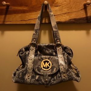 Grey snakeskin Michael Kors bag